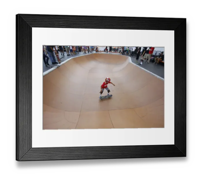 Framed Print : Youngsters participate in a skateboard festival on the Kennedy Centers Front