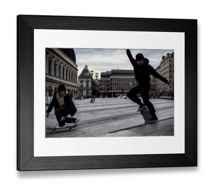 Framed Print : France-Skateboard-Hdv Framed Print : France-Skateboard-Hdv