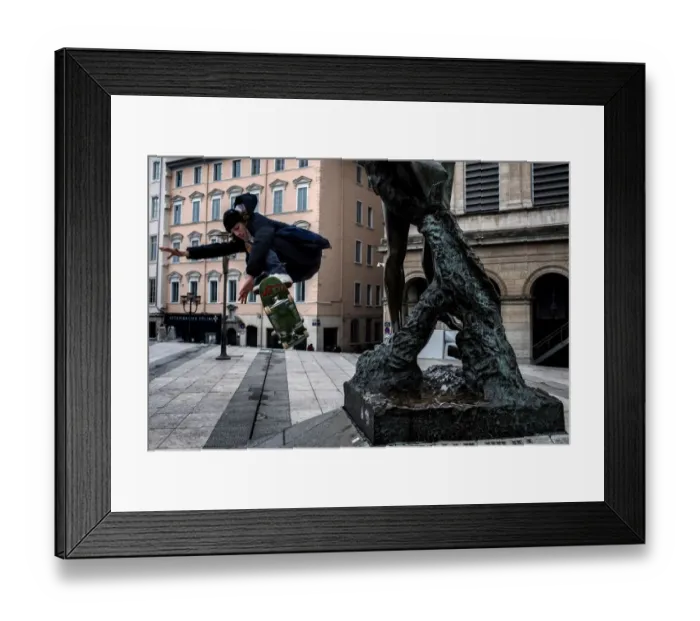 Framed Print : France-Skateboard-Hdv Framed Print : France-Skateboard-Hdv