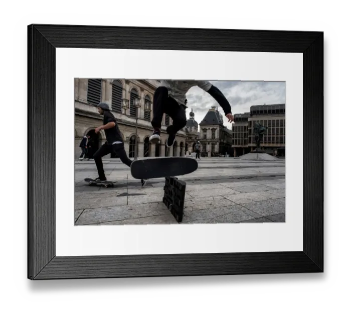 Framed Print : France-Skateboard-Hdv Framed Print : France-Skateboard-Hdv