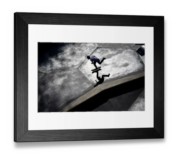 Framed Print : Features-Luxembourg-Skateboard