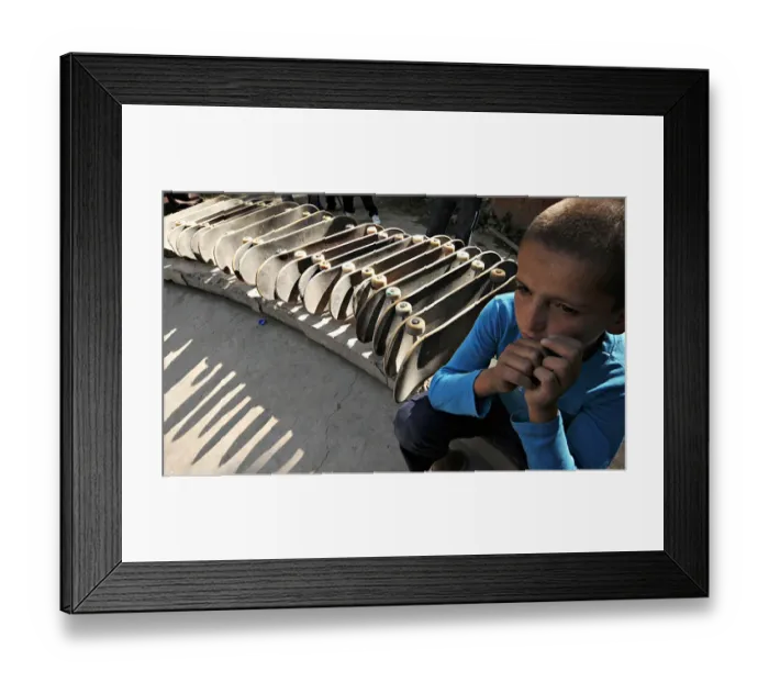 Framed Print : Afghanistan-Skateboarding