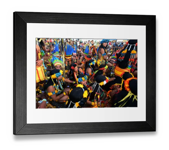 Framed Print : Brazil-Ind1Genous-Olympics