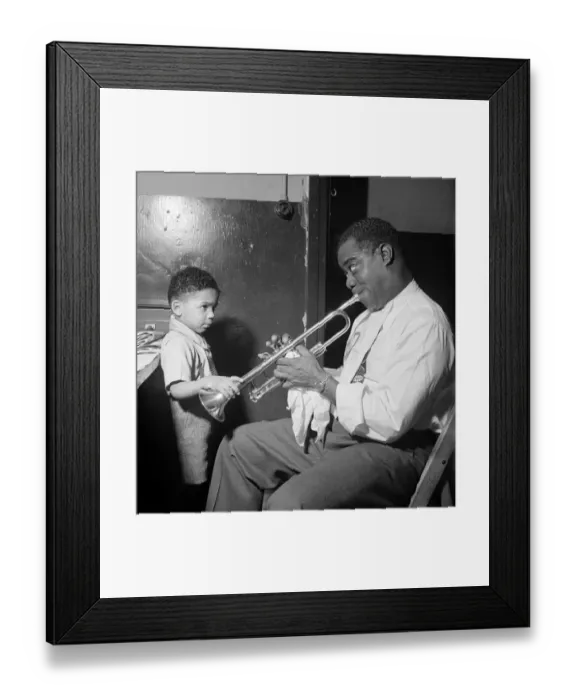 Framed Print : Jazz Trumpeter, American Louis Armstrong Framed Print : Jazz Trumpeter, American Louis Armstrong