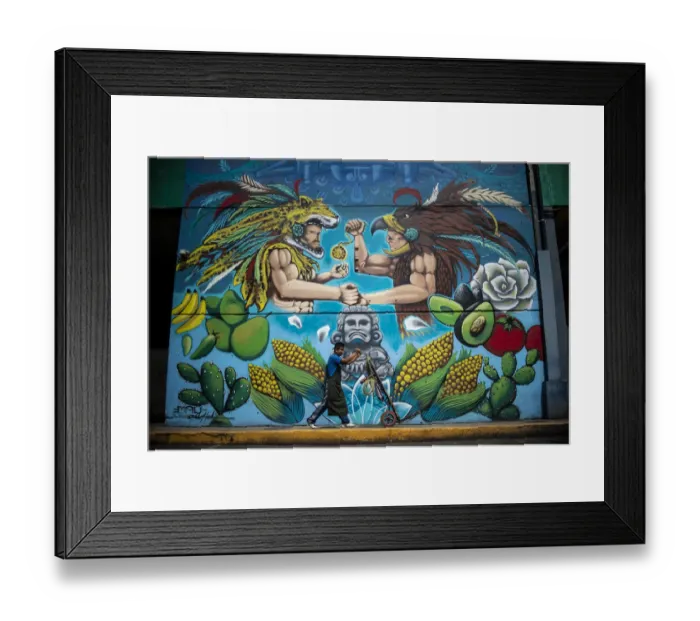 Framed Print : Mexico-Art-Mural Framed Print : Mexico-Art-Mural