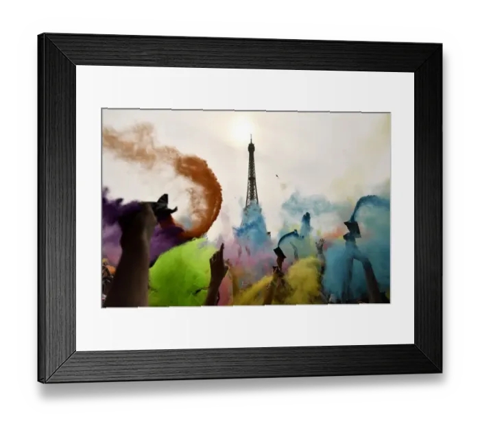 Framed Print : France-Color Run-Sport-Entertainment Framed Print : France-Color Run-Sport-Entertainment