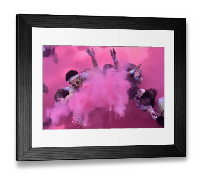 Framed Print : France-Color Run-Sport-Entertainment