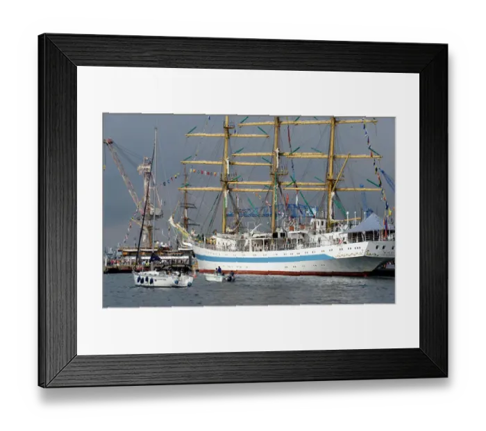 Framed Print : This picture taken on September 27, 2013 shows Russias ship Mir