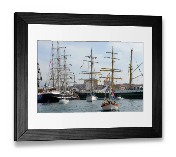 Framed Print : This picture taken on September 27, 2013 shows the Belem (L) Framed Print : This picture taken on September 27, 2013 shows the Belem (L)