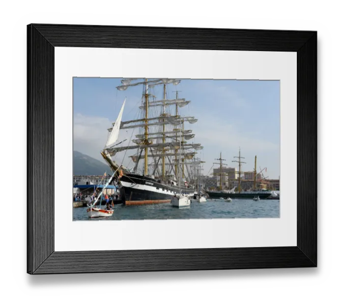 Framed Print : This picture taken on September 27, 2013 shows the Krusenstern, a Russian Framed Print : This picture taken on September 27, 2013 shows the Krusenstern, a Russian