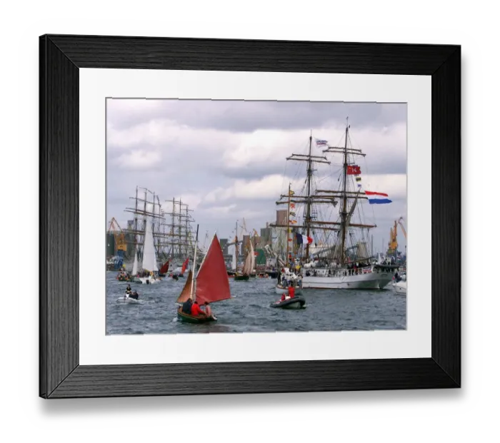 Framed Print : MER-FETE. A general view of the sailing ships Framed Print : MER-FETE. A general view of the sailing ships
