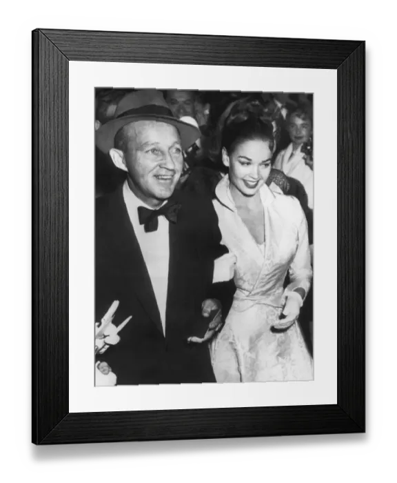 Framed Print : Bing Crosby and his wife, the actress Kathy Grant