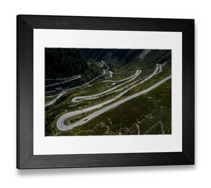 Framed Print : Switzerland-Road-Pass Framed Print : Switzerland-Road-Pass