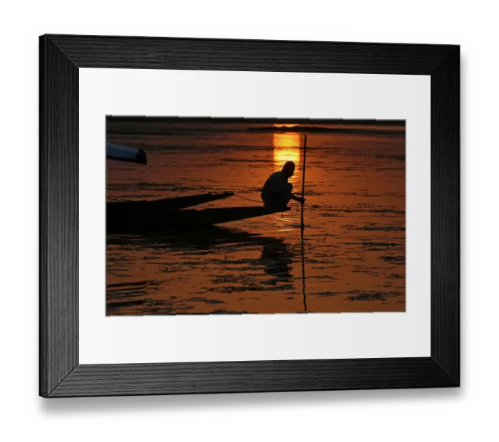 Framed Print : India-Kashmir-Environment-Sunset