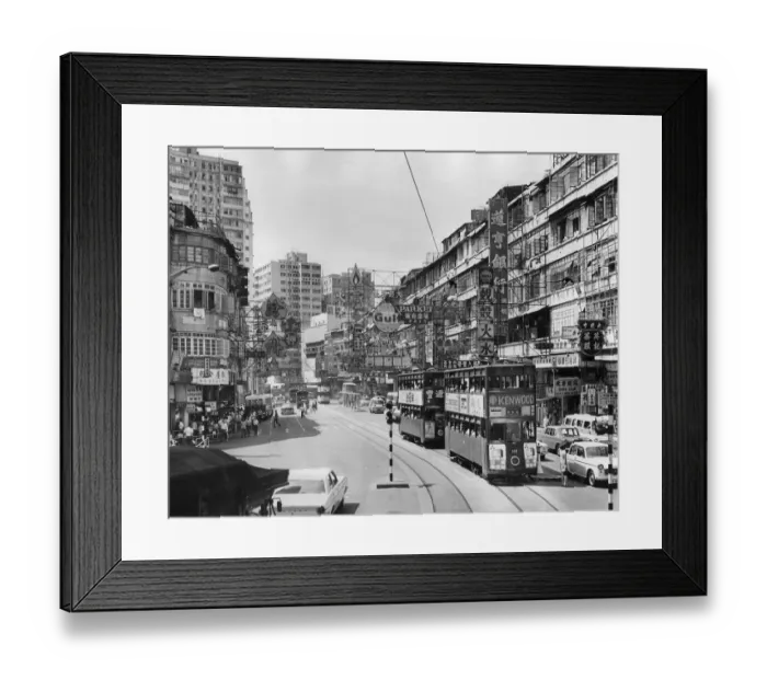 Framed Print : China-Hong Kong-Illustration