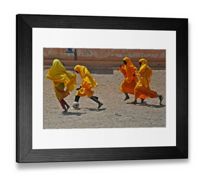 Framed Print : Somalia-Daily-Life-Children-Pitch-Landscape Framed Print : Somalia-Daily-Life-Children-Pitch-Landscape
