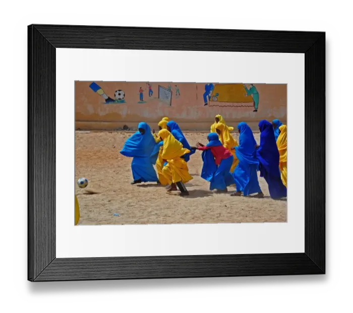 Framed Print : Somalia-Daily-Life-Children-Pitch-Landscape