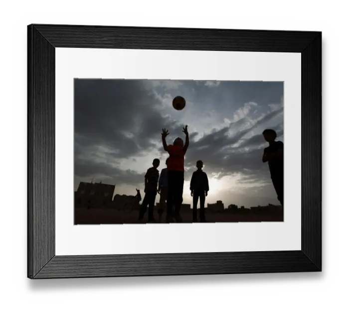 Framed Print : Yemen-Theme-Football