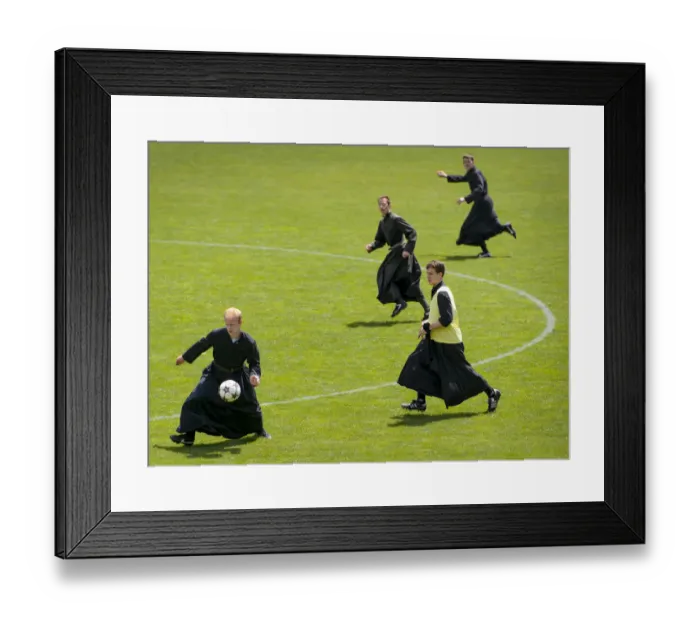 Framed Print : Seminarians of the International Seminary of Saint Pius X wearing their cassocks