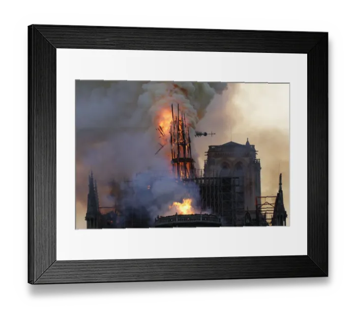 Framed Print : France-Fire-Notre Dame Framed Print : France-Fire-Notre Dame