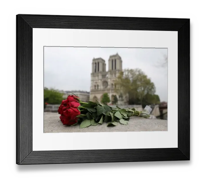 Framed Print : France-Fire-Notre-Dame