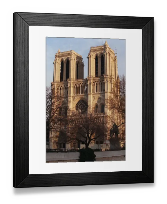 Framed Print : Notre-Dame cathedral after the restoration of its frontage Framed Print : Notre-Dame cathedral after the restoration of its frontage