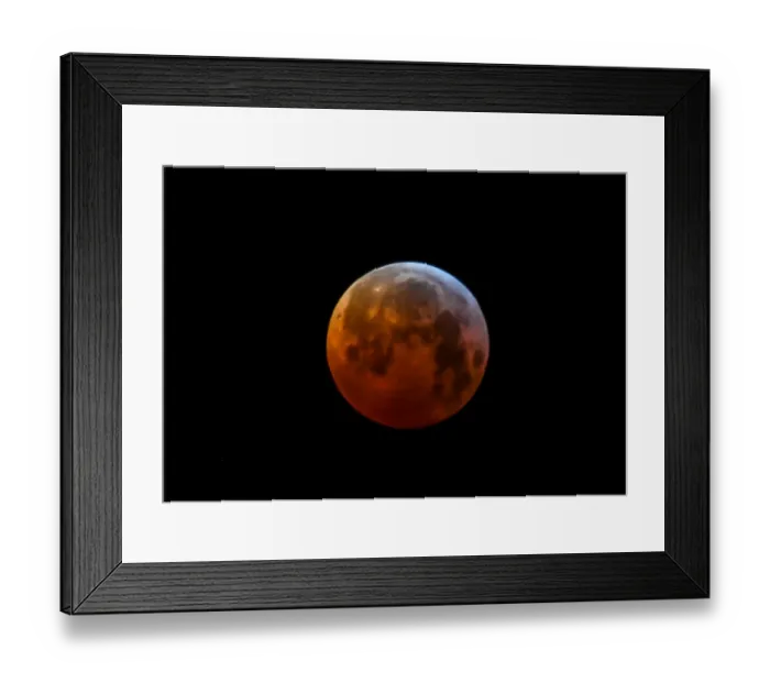 Framed Print : France-Eclipse-Moon Framed Print : France-Eclipse-Moon