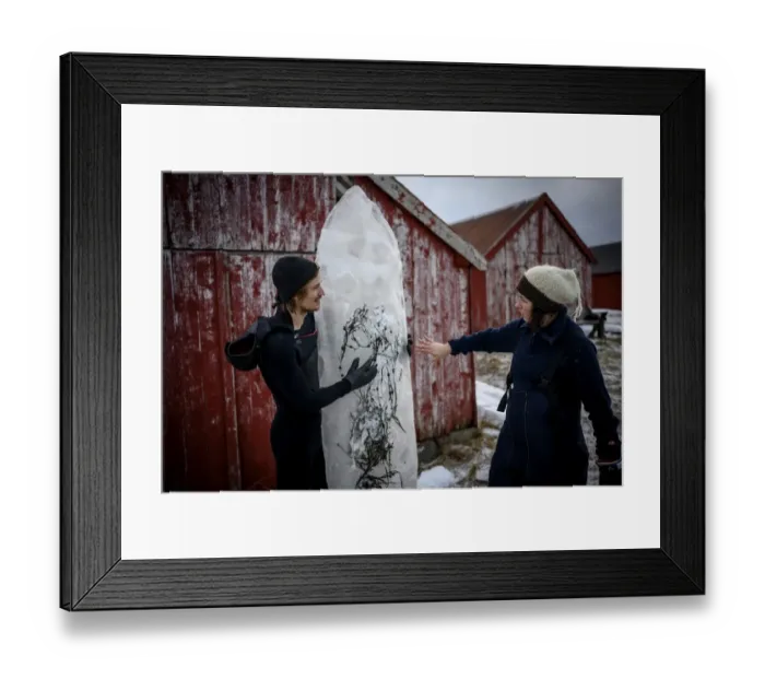 Framed Print : Surfing-Lofoten-Ice Board-Photo Essay Framed Print : Surfing-Lofoten-Ice Board-Photo Essay