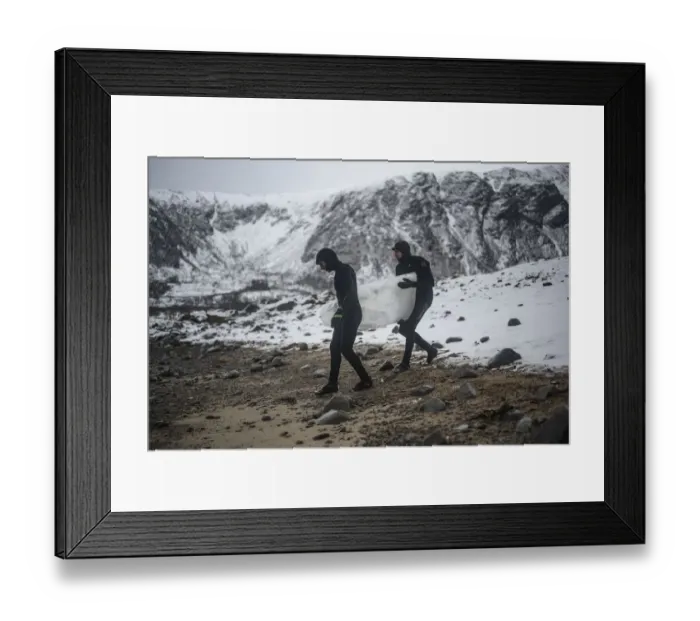 Framed Print : Surfing-Lofoten-Ice Board-Photo Essay Framed Print : Surfing-Lofoten-Ice Board-Photo Essay