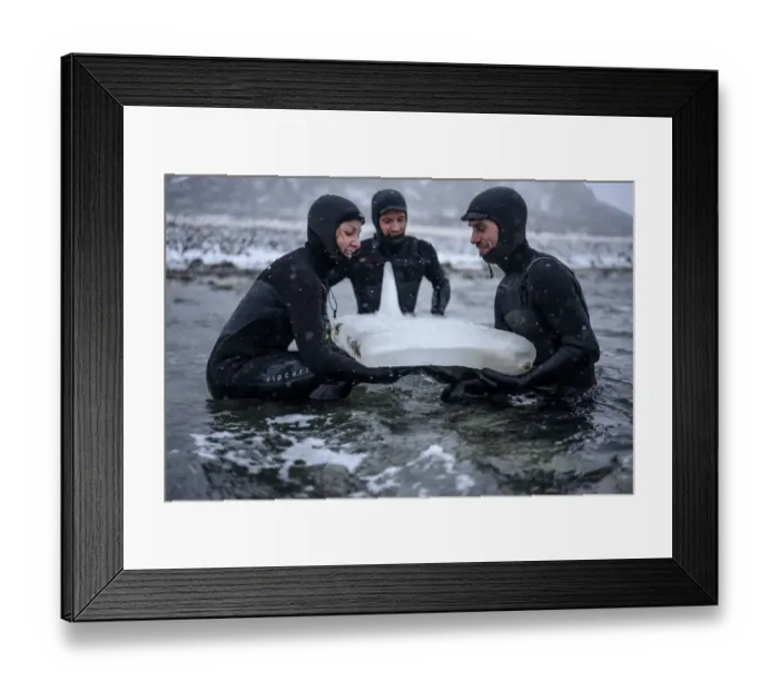 Framed Print : Surfing-Lofoten-Ice Board-Photo Essay Framed Print : Surfing-Lofoten-Ice Board-Photo Essay