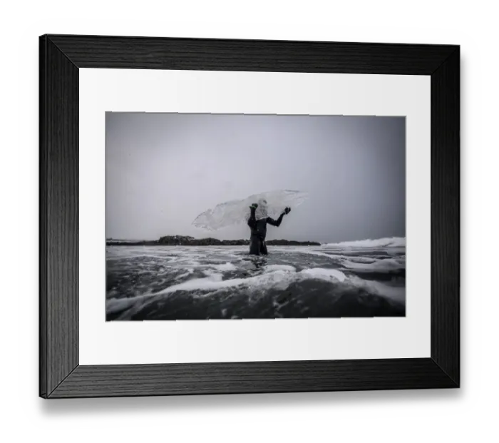 Framed Print : Surfing-Lofoten-Ice Board-Photo Essay Framed Print : Surfing-Lofoten-Ice Board-Photo Essay