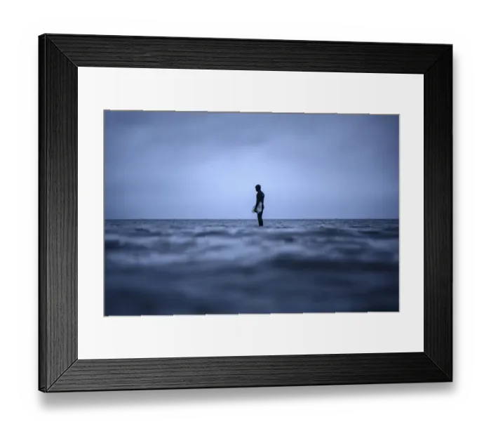 Framed Print : Surfing-Lofoten-Ice Board-Photo Essay