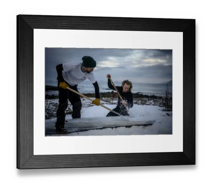 Framed Print : Surfing-Lofoten-Ice Board-Photo Essay Framed Print : Surfing-Lofoten-Ice Board-Photo Essay