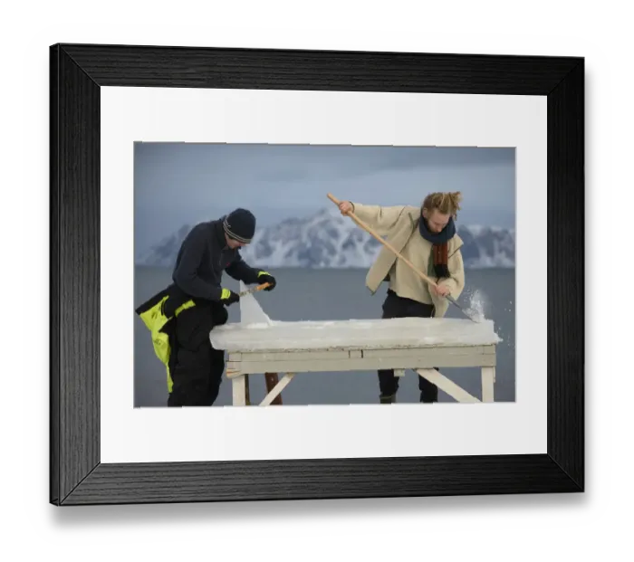 Framed Print : Surfing-Lofoten-Ice Board-Photo Essay