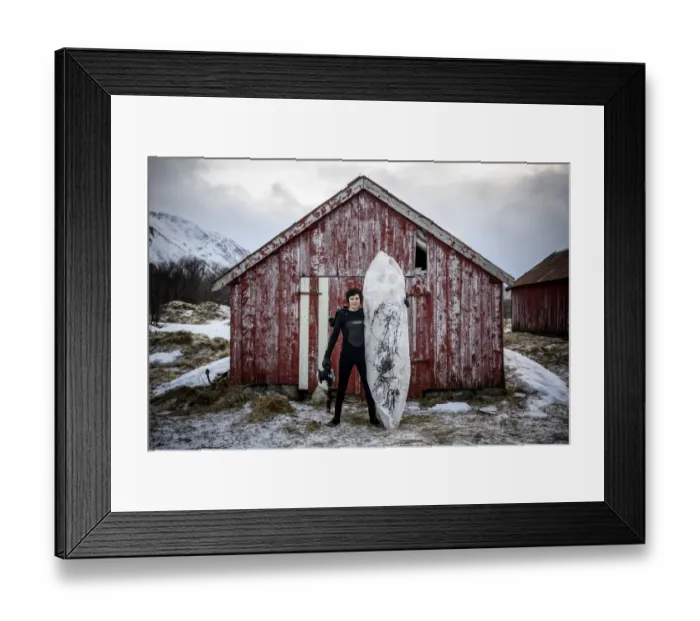 Framed Print : Douniamag-Surfing-Lofoten-Ice Board-Photo Essay Framed Print : Douniamag-Surfing-Lofoten-Ice Board-Photo Essay