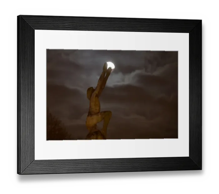 Framed Print : France-Moon-Eclipse Framed Print : France-Moon-Eclipse