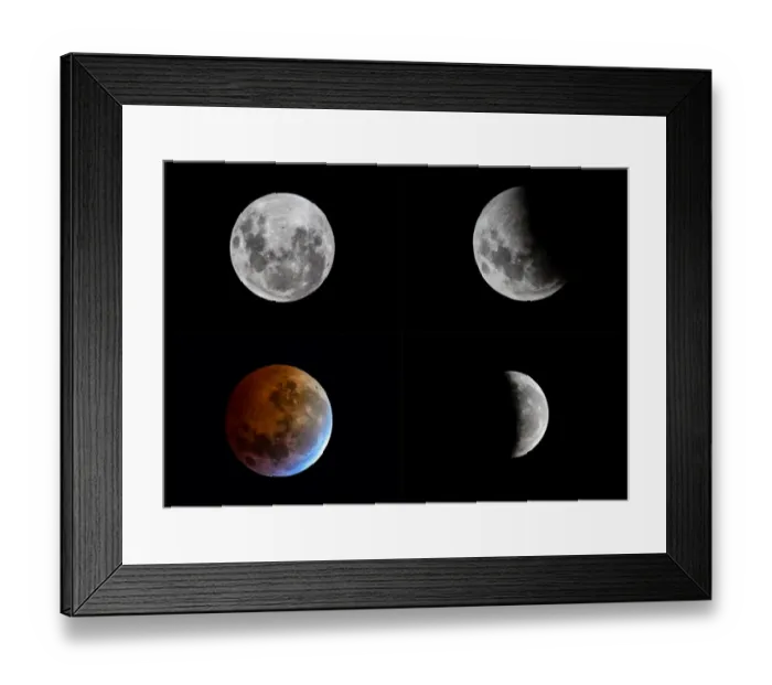 Framed Print : Combo-Argentina-Eclipse-Moon Framed Print : Combo-Argentina-Eclipse-Moon