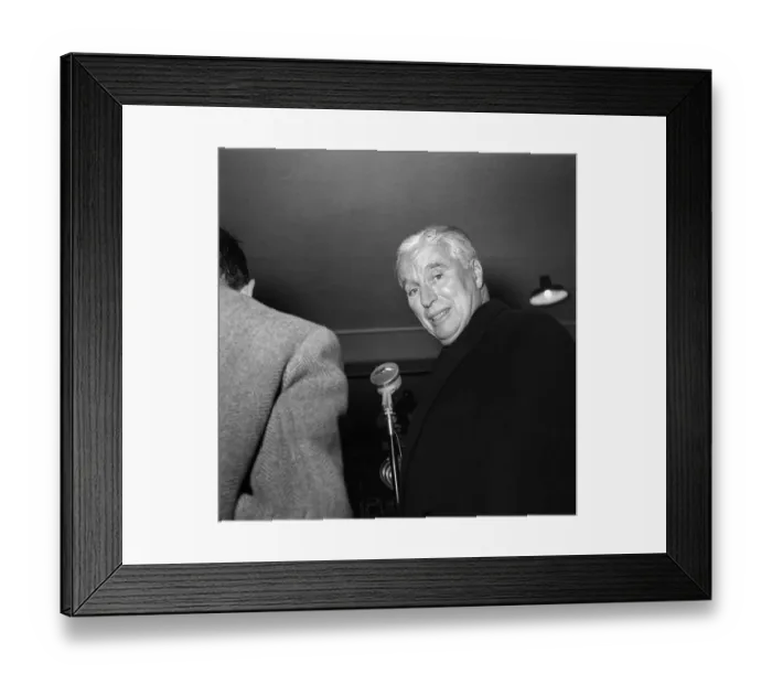 Framed Print : CHAPLIN. Portrait of British actor, author and film director Charlie Chaplin