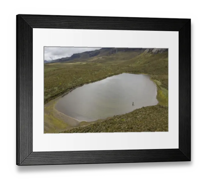 Framed Print : Ecuador-Water-Glacier-Melting