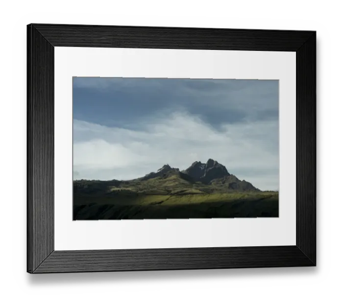 Framed Print : Ecuador-Water-Glacier-Melting
