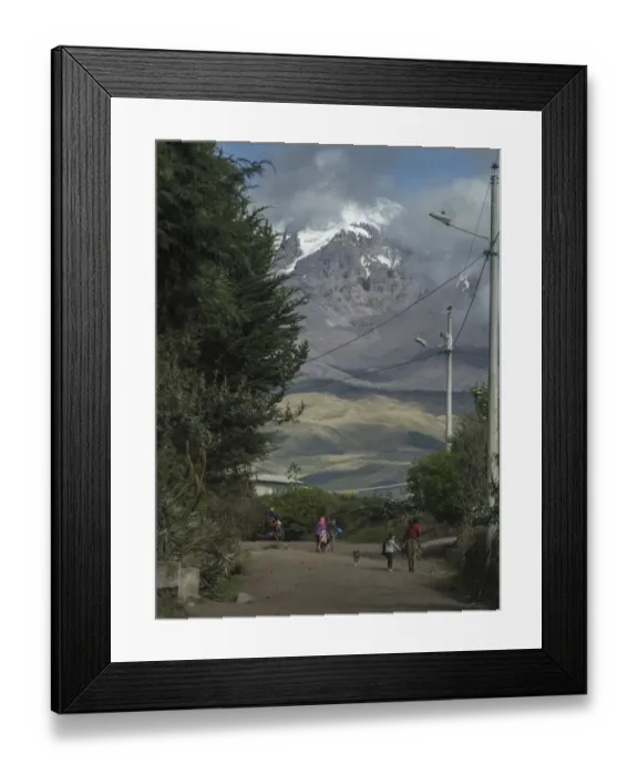 Framed Print : Ecuador-Water-Glacier-Melting