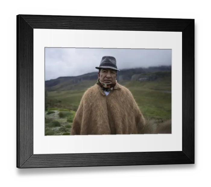 Framed Print : Ecuador-Water-Glacier-Melting