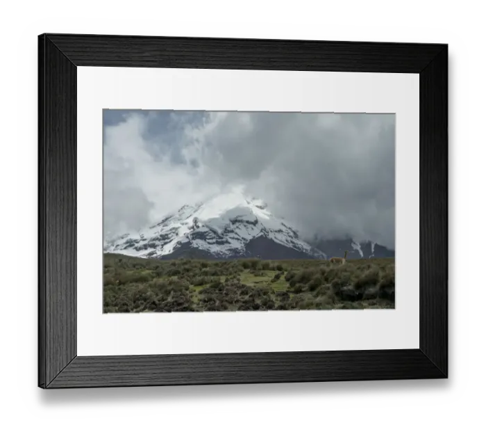 Framed Print : Ecuador-Water-Glacier-Melting-Nature