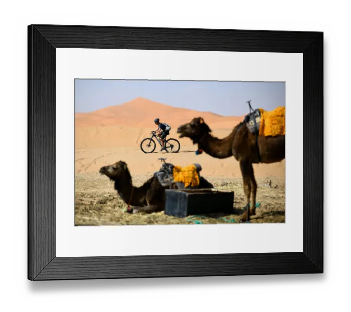 Framed Print : Morocco-Cycling-Vtt-Titan-Desert