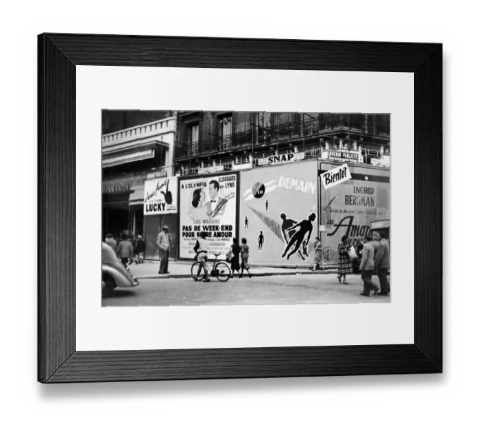 Framed Print : France-Advertising-Billboard-Paris-Feature