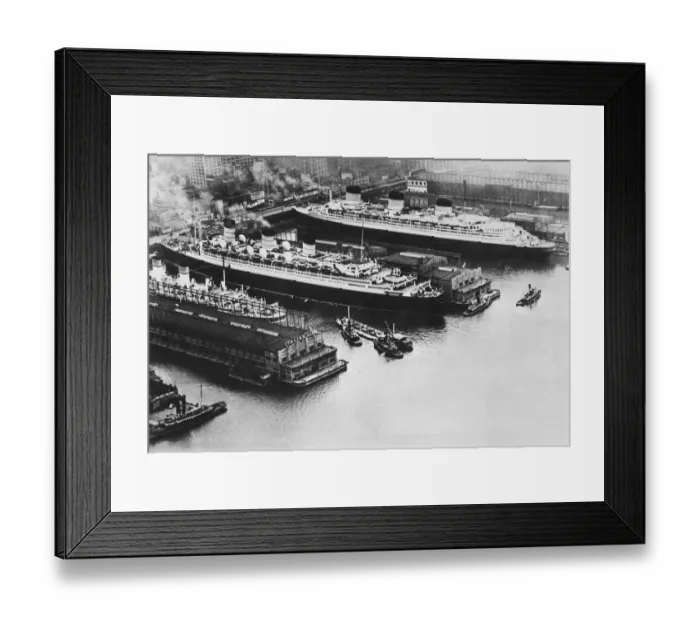 Framed Print : Ship-Normandie Framed Print : Ship-Normandie