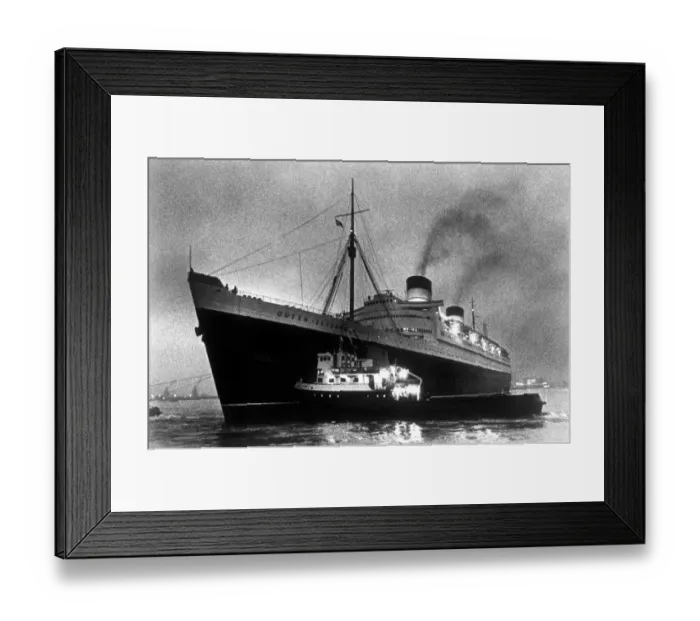 Framed Print : Ship-Queen Elizabeth