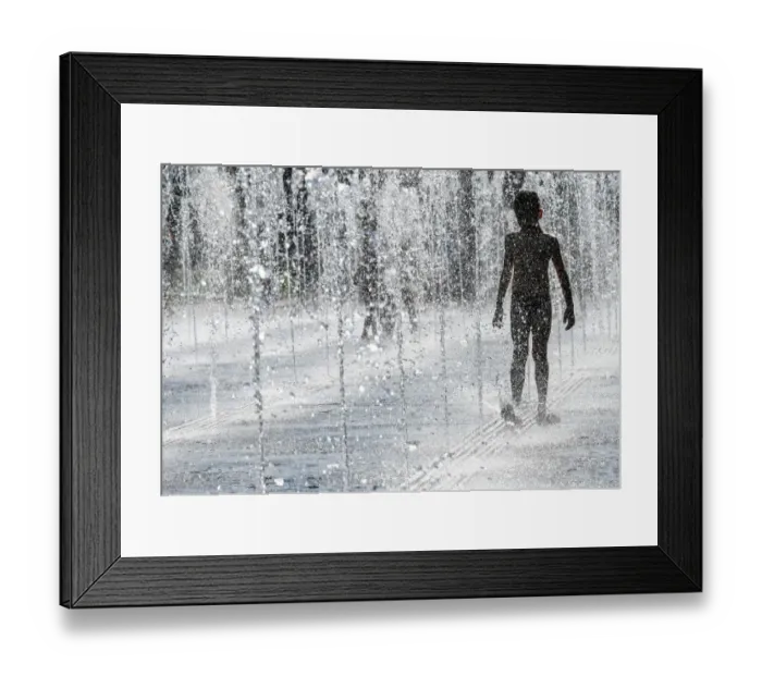 Framed Print : Russia-Water-Child-Fountain-Daily Life-Weather
