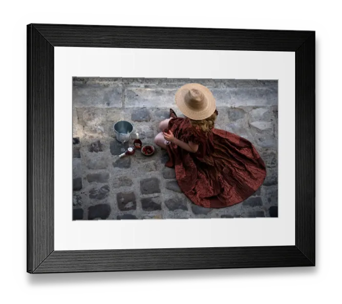 Framed Print : France-wine-daily life-woman Framed Print : France-wine-daily life-woman