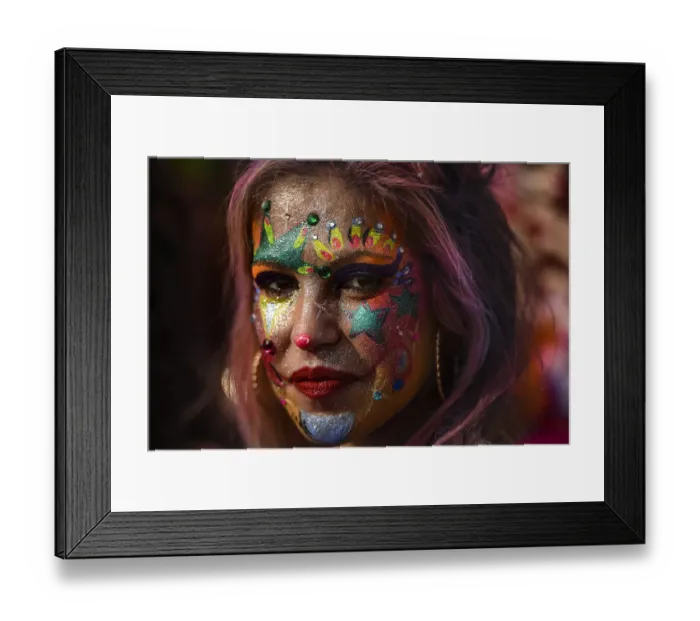 Framed Print : Portugal-Carnival-Face-Portrait Framed Print : Portugal-Carnival-Face-Portrait